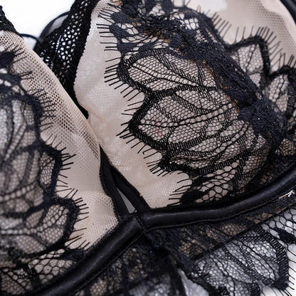 Roselle Premium Padded Wired Bra & Panty Set – Classic Black Collection