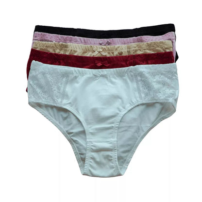 Roselle Everyday Essentials Cotton Lace Brief | Full Coverage Women's Panty