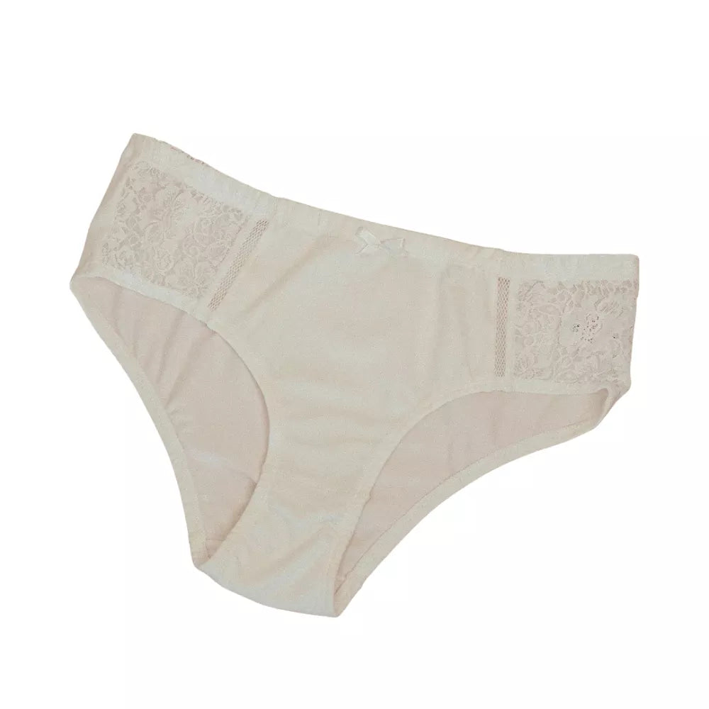 Roselle Everyday Essentials Cotton Lace Brief | Full Coverage Women's Panty