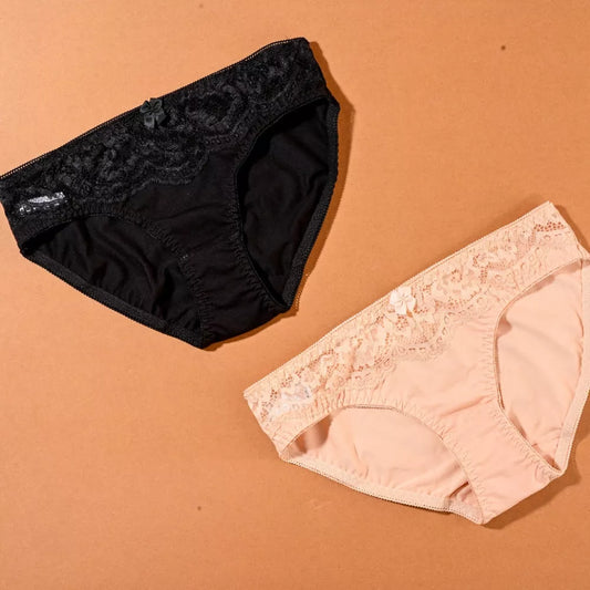 Roselle Zoey Lace Cotton Brief for Women | Soft Mid-Rise Everyday Panty