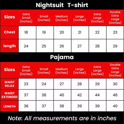 Roselle Love Sleep Cotton Night Suit | Women's 2-Piece Printed T-Shirt & Pajama Set