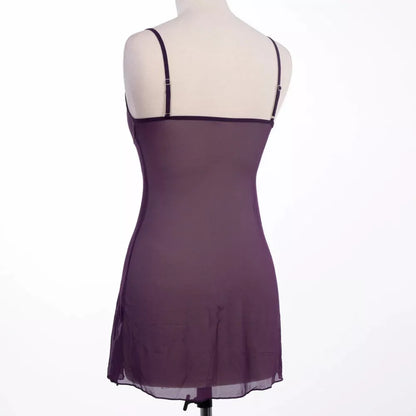 Roselle Elegant Lace Nighty – Purple Collection
