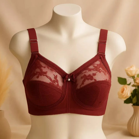 Roselle Premium Non-Padded Non-Wired Full Coverage Bra